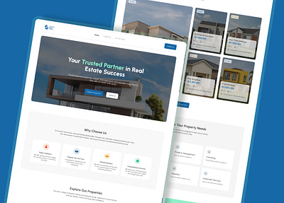 Website Design For A Real Estate Company estate estate website housing interface design landing page product design property management real estate responsive design ui ui design uiux ux web design website