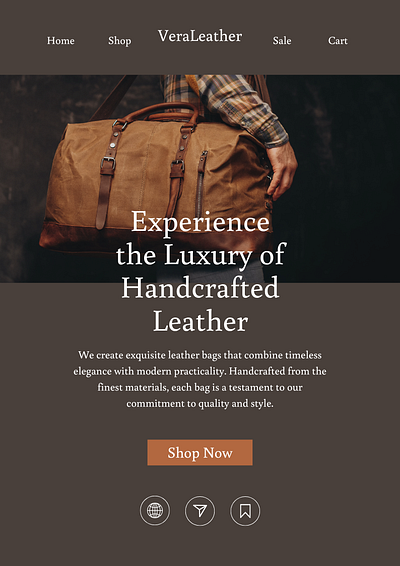 Email Newsletter Design goods graphic design leather newsletter