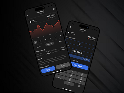 Stock Trading Mobile App financeapp investmentapp stockmarketui stocktradingapp tradingappdesign ui uiuxdesign userinterface uxdesign