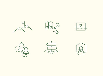 Icon set inspired by nature graphic design icons illustration vector