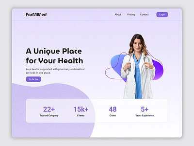 Farmmed || Landing Page design homepage landing landing page landing page design page product ui ux web web page webpage website website design