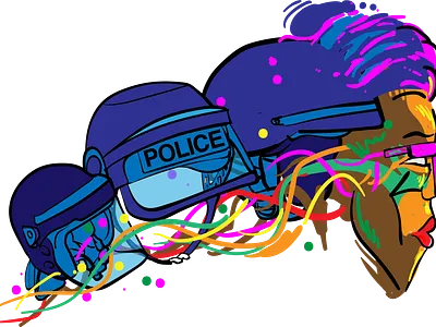 The Future of Policing branding graphic design illustration
