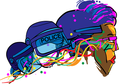 The Future of Policing branding graphic design illustration