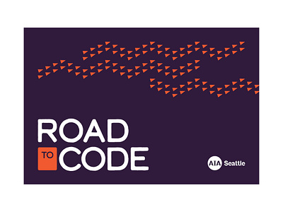 AIA Seattle "Road to Code" program identity clean color color theory design graphic design illustration imple layout logo typography