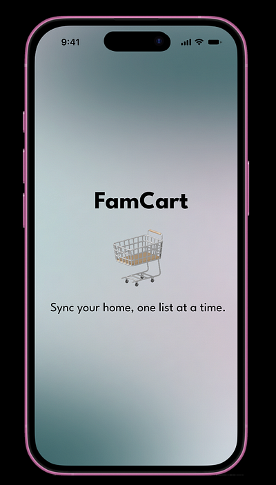 FamCart - shared shopping cart (built from scratch) ui