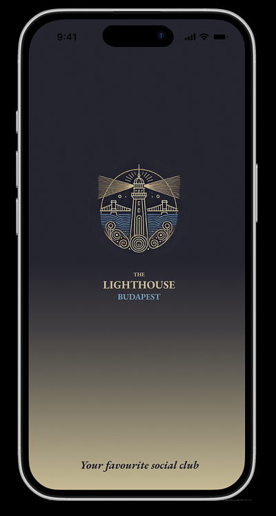 The Lighthouse Budapest - social club (Live club) branding logo ui