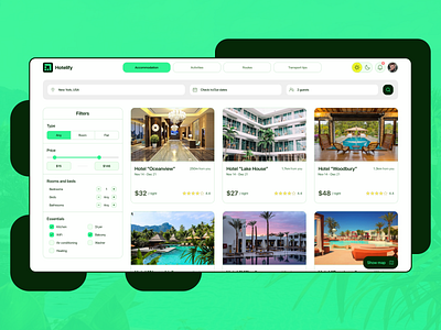 UX/UI Hotel Concept colors friendly graphic design hotel logo ui ux