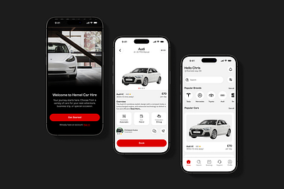 Seamless Car Hire Experience – Hemel Car Hire App UI Design app design graphic design ui uidesign ux