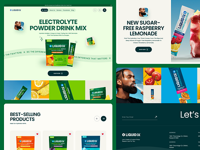 Liquid I.V Power Drink eCommerce branding design digital drink ecommerce elementor fashion food framer landing lifestyle marketing online page shop snack ui webflow website wordpress