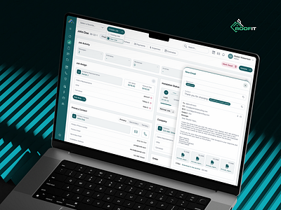 RoofIT - Dashboard UX/UI Design admin panel app design contractor crm dashboard dashboard design data visualization design design system mobile design product design responsive design roofing ui user experience user interface ux visualization web design website