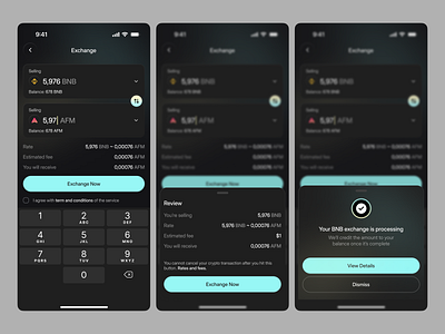 Crypto Mobile App UI/UX - Exchange Flow b2c btc coinbase crypto app crypto exchange crypto mobile app eth exchange fintech app ios mobile app design money product design saas stocks swap trading ui ux wallet