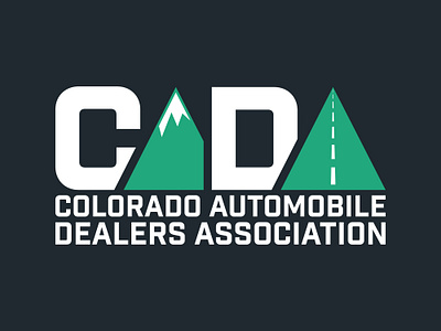 Colorado Automobile Dealers Association (CADA) Logo advocacy association blue branding colorado design green logo design non profit