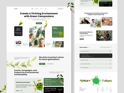 Eco Nature - Landing page design | Plant Landing page design eco products environment firqah firqah lab garden green harvest indoor plant landing page manufacturing modern natural environment nature plant plant based project plant care tree ui