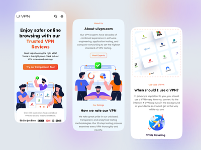 VPN Landing Page Mobile UI app uiux creative landing page design landing page design landing page responsive mobile responsive design mobile uiux uiroll uiux vpn mobile design vpn mobile responsive design vpn website responsive website responsive website uiux