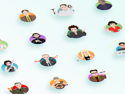 Movie Characters for EWA Learn Languages avatars characters cinema design graphic design icons illustration movie