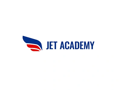 Jet Academy 5 academy airplane airways avión azul blue brand brand design brand identity branding design diseño de logo diseño de marcas diseño gráfico graphic design jet logo red rojo