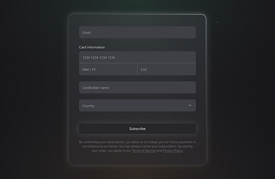 Credit Card Checkout #DailyUI checkout credit card dailyui form galaxy glass ui