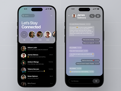 Messaging - Mobile App Concept ai app chat chatbot chatting conversation design design system interface massaging message messanger mobile network product design social media ui ux