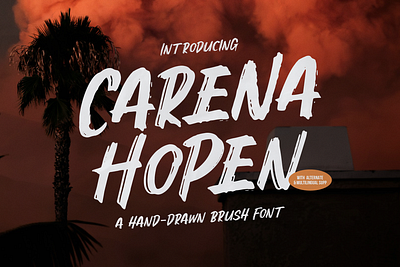 Carena Hopen | Hand Drawn Brush Font new york