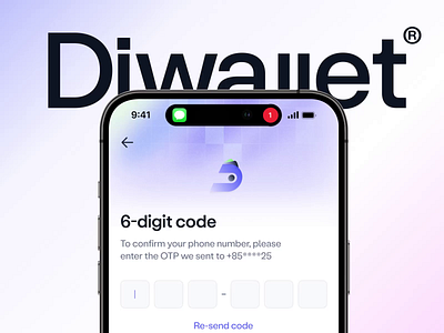 Diwallet - Fintech Sign Up and Verification animation banking app crypto investment app crypto payments digital banking digital wallet finance finance app finance automation platform finance management finance manager app fintech branding fintech sign up investment app mobile banking money transfer payment payment management system wallet app