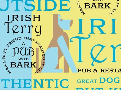 Irish Terry Pub & Restaurant advertising animal animals branding brands dog dogs illustration irishterrier marketing minimal modern pubs restaurants simple whatsnew