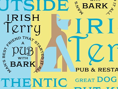 Irish Terry Pub & Restaurant advertising animal animals branding brands dog dogs illustration irishterrier marketing minimal modern pubs restaurants simple whatsnew