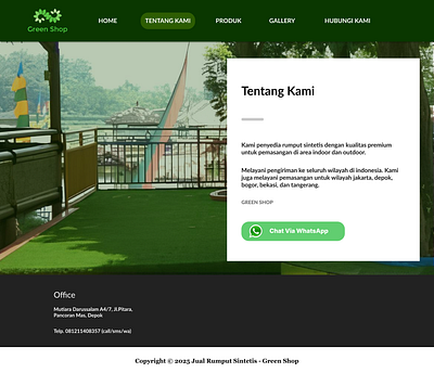 Project Halam Web Produk Rumput Sintesis Sedang Mengerjakan graphic design illustration ui