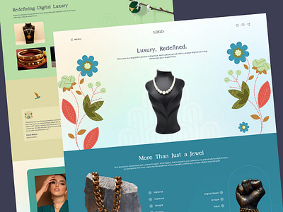 Jewellery Website design e commerce figma jewellery landing page mock up ui ux uidesign uxdesign web design webdesign