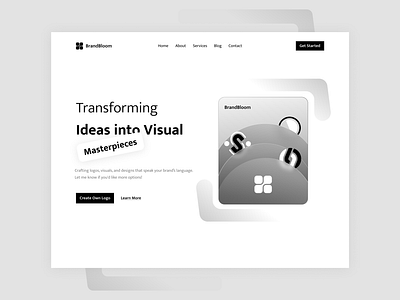 BrandBloom - Landing Page graphic design landingpage productdesign ui uiux userinterface webdesign