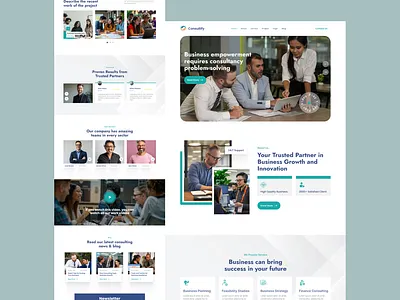 Business Consulting Agency Website animation figma graphic design motion graphics ui ux