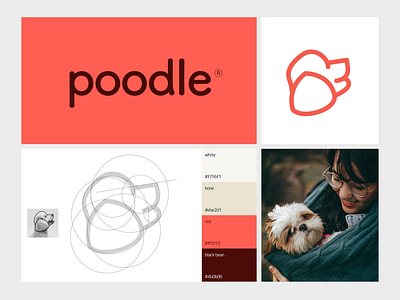 Poodle: logo & brand identity design aero branding agency aero design agency brand design brand identity brandbook branding branding design combination logo design designinspiration dog graphic design logo logodesign logomark minimal pet pet logo petcare redesign