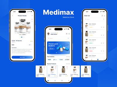 UI/UX Design for Seamless Medicine Shopping – Medimax appdesign creativedesign designshots designtrends figma moderndesign prototype ui uidesign ux wireframes