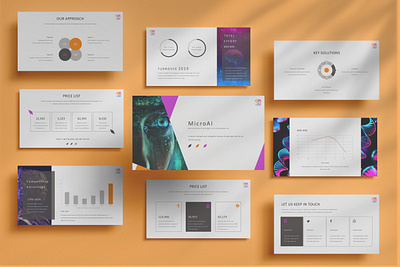 Micro AI - Business Pitch Deck adobe photoshop ai pitch deck ai presentation business deck business pitch deck business presentation business template creative presentation design design pitch deck graphic design mock up pitch deck pitch deck design powerpoint powerpoint presentation powerpoint template ppt presentation design presentation template