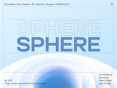 SPHERE. Free Collection of 3D Abstract Shapes 3d branding graphic design product product design ui