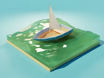 Animated 3D Boat 3d 3danimation 3dmodel animated animation blender motion motiongraphics