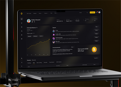 Binance - crypto web dashboard binance wallet crypto dashboard crypto exchange crypto wallet trading dashboard