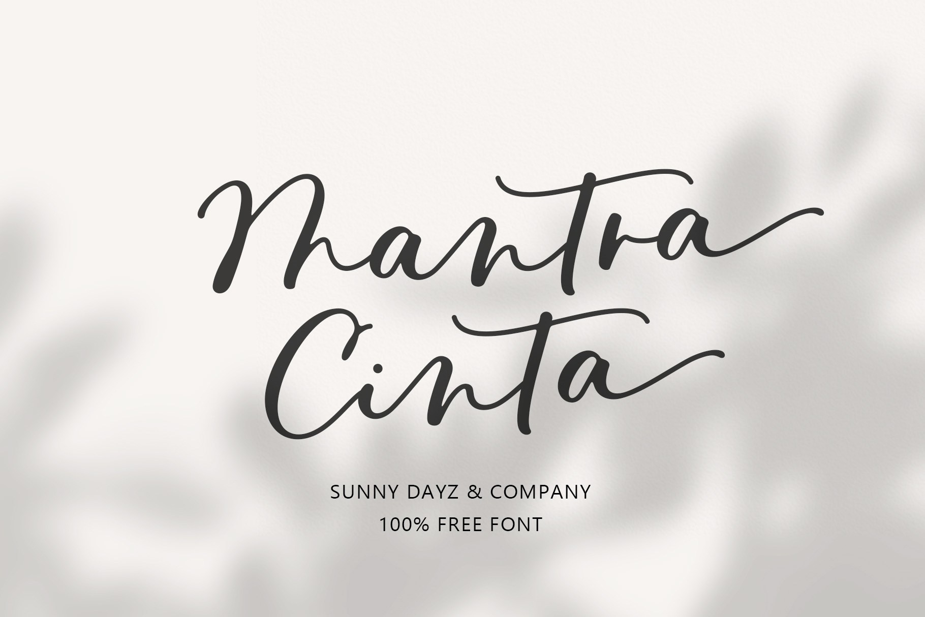 Mantra Cinta - Script Font, Free Font calligraphy font cursive font fancy font fonts free font hand drawn font hand made font lettering script font typography