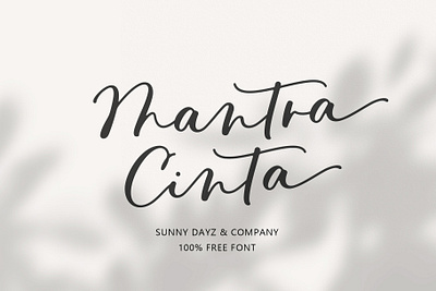 Mantra Cinta - Script Font, Free Font calligraphy font cursive font fancy font fonts free font hand drawn font hand made font lettering script font typography