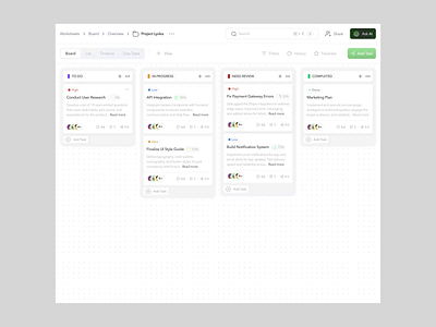 Kanban Interaction - Animation ai animation card clean interaction kanban kanban animation motion skeleton smooth statistic task management transition ux