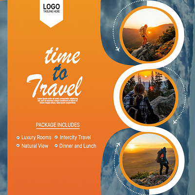 Travel Post animation branding graphic design