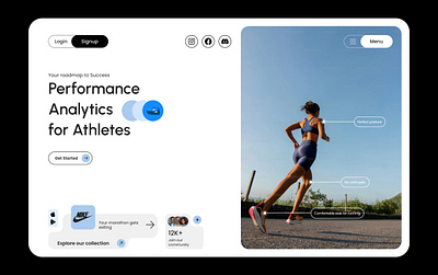 Homepage - Landing Idea athletes design homepage landing login minimal signup sports ui ux website