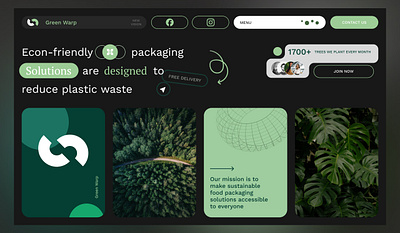 Green Homepage/Landing page idea design green homepage landingpage minimal responsive ui ux website