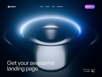 Web3 Landing page hero 3d 3d art ai design e commerce ecommerce finance fintech hero hero section landing landing page ui ux web web design web3 webdesign website