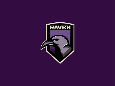 Raven E-sport Logo animal baseball branding design esport football graphic design illustration logo raven soccer sport vector