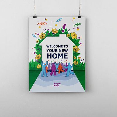 Welcoming Poster Design & Illustration 2d ai banner bilboard branding design graphic design illustration logo poster ui ux vector