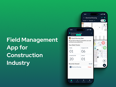 Field Management App android app app ui design construction constructionapps constructiontech design fieldmanagement ios iphone mobile app mobile ui designer mobileapp productivity projectmanagement trending ui ux