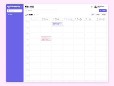 Appointment Booking - Platform UI/UX Design appointment booking brand branding calendar colors creative dashboard doctor ideas inspire patient schedule startup