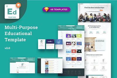 Education Multi Purpose Template course education education multi purpose template landing page multi purpose template online course online learning scholarship school teacher university web template