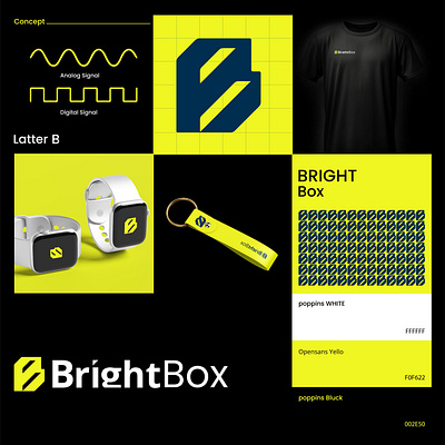 Brightbox Brand Identity. b logo brand identity branding brightbox graphic design logo logo design logo maker social media social media post tech logo