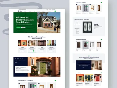 Doors & Windows Figma Template business carpentry construction decor design doors ecommerce furniture home house interior landing page plumbing repair shop store website windows wood